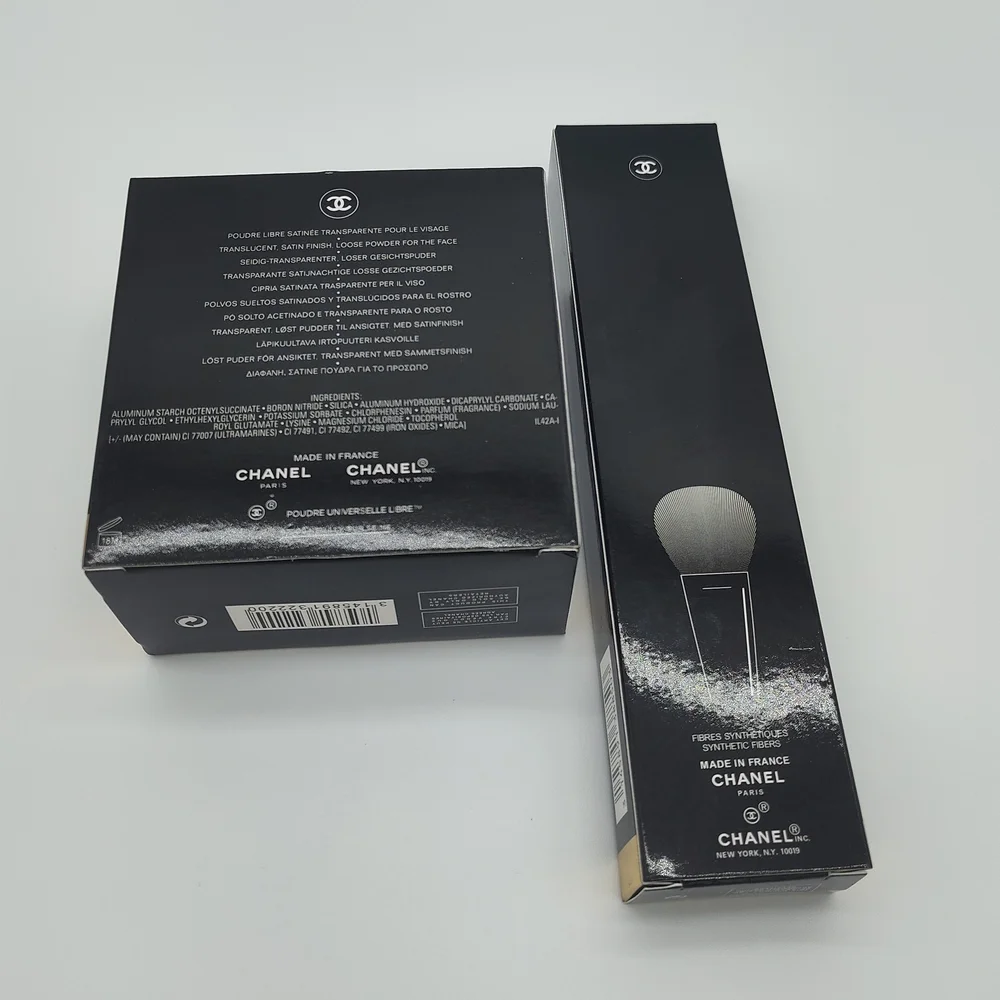CHANEL Black & Gold Loose Finish Powder with Brush